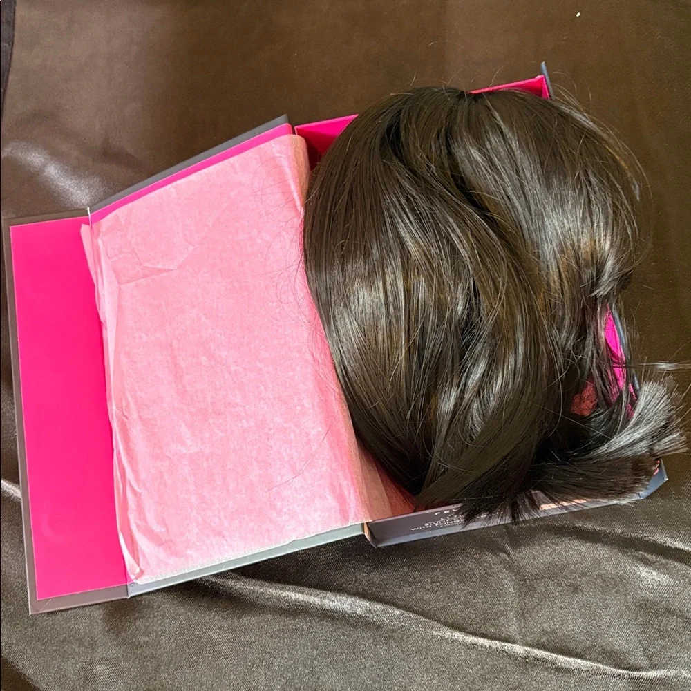 The Fever Wig Collection Lola Brown bob Wig bangs blunt cut
